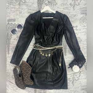Lucy Paris Leather Black dress